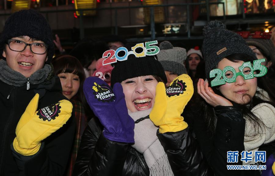 （国际）（2）纽约时报广场迎接新年