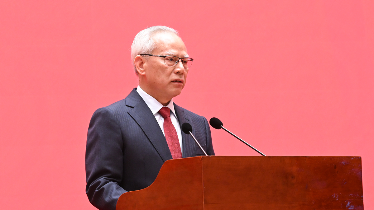 岑浩辉出席中央人民政府驻澳门特别行政区联络办公室2026年新春酒会并致辞